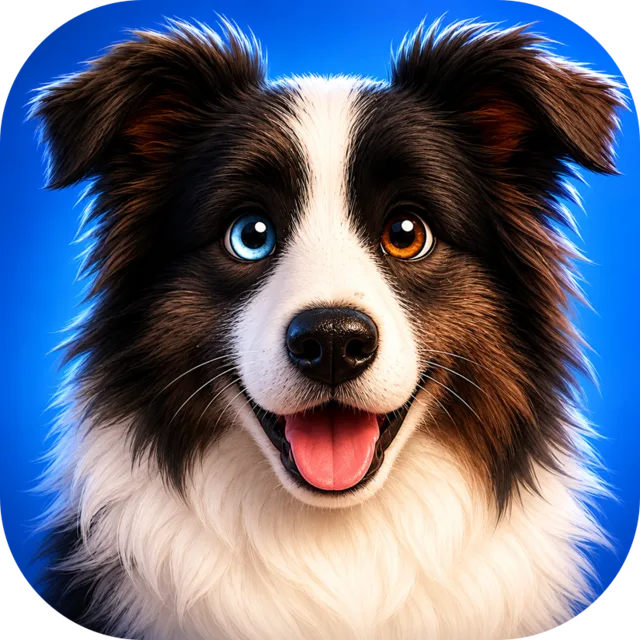 The Ted Agent icon, a smiling border collie with one blue eye on a blue rounded square.